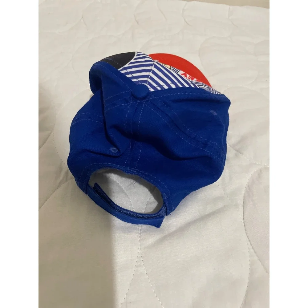 Disney Mickey Mouse Kids Baseball Cap Blue Red Yellow Striped Adjustable Hat